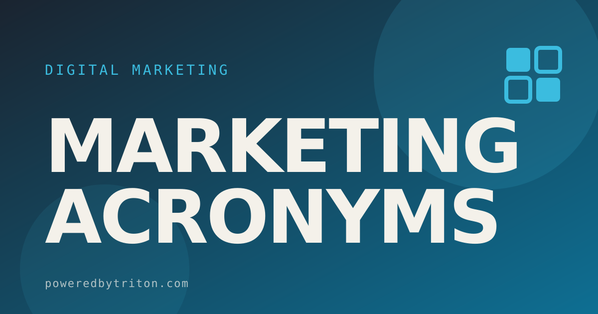Marketing Acronyms — Digital Marketing