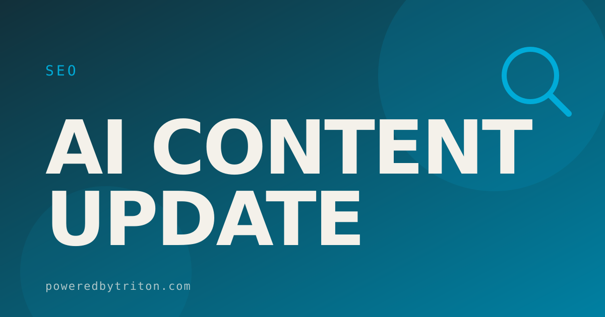 AI Content Update — SEO
